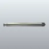 Long stainless steel precision cutting tool with a knurled left end and dark right tip against a gray gradient background.