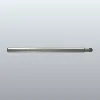 Long steel lathe cutting tool shown horizontally, with a sharpened tip on the right and grooved handle on the left.