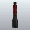 Stylized black wine bottle with a red neck and black screw cap against a gray gradient background.