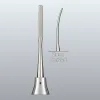 Dental scaler with a curved 2 mm tip, shown next to an illustration indicating 2 mm curvature.